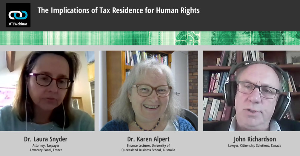 Transcript for Our Webinar on Tax Residency & Human Rights Now Available